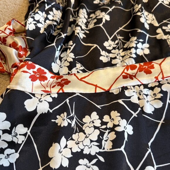 Jonathan Martin Dress Wrap Midi Sleeveless Floral Black Red White Sz 8 #279206 - Picture 3 of 12